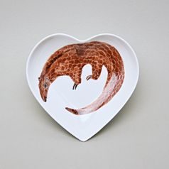 Bowl Heart of Africa - Pangolin, 16 x 15,5 cm, Limited edition 10 pcs., Decor by Helena Hlušičková