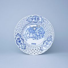 Annual plate 2005 18 cm, perforated, Original Blue Onion Pattern