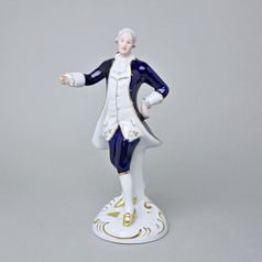 Pán rokoko 12,5 x 10,5 x 22 cm, Isis, Porcelánové figurky Duchcov
