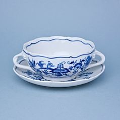 KVARTA: Soup cup + saucer 250 ml / 17,5 cm, Cibulák, originální z Dubí (4.j.)