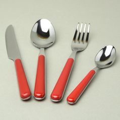 24 pcs. cutlery set, Tinta Unita, brick red, NEVA