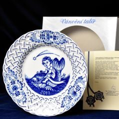 Annual plate 2017, wall, 18 cm, Original Blue Onion Pattern