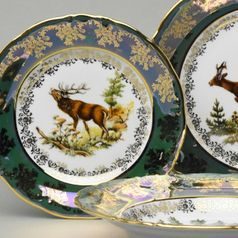 Talíř dezertní 19 cm 6 ks., myslivecká - zelená, Carlsbad