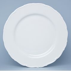 Plate club/dish round flat 30 cm, Ophelie white, Thun 1794