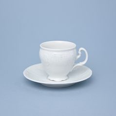 Mráz bez linky: Šálek a podšálek kávový 150 ml / 14 cm, Thun 1794, karlovarský porcelán, BERNADOTTE