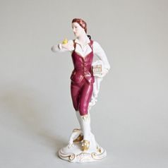 Bird Catcher - Rococo 12 x 10 x 26,5 cm, Purple, Porcelain Figures Duchcov