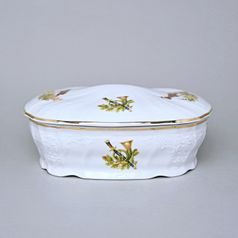 Dóza na cukrovinky 2,1 l, Thun 1794, karlovarský porcelán, BERNADOTTE myslivecká