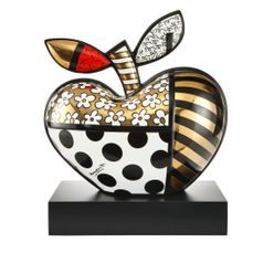 Figurine Romero Britto - Golden Big Apple, 34,5 / 22 / 40 cm, Porcelain, Goebel