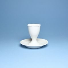 Kalíšek na vejce 7 cm s podstavcem, Bílý porcelán, Český porcelán a.s