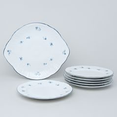 Cake set for 6 persons, Thun 1794 Carlsbad porcelain
