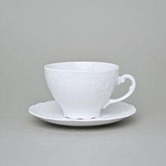 Cup 200 ml and saucer tea, Opera white, Cesky porcelan a.s.