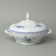 Soup / Vegetable turreen 1,5 l, Thun 1794, karlovarský porcelán, BERNADOTTE forget-me-not