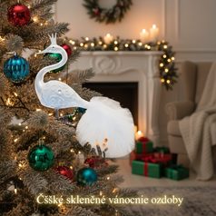 Christmas decoration swan, 10 cm, red, Czech decorations MIJA