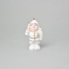 Fireman 10 cm, white + gold, Royal Dux Bohemia
