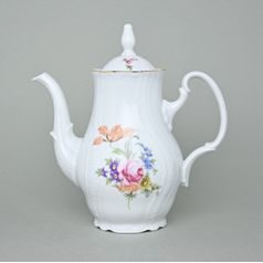 Konev kávová 1,2 l, Thun 1794, karlovarský porcelán, BERNADOTTE míšeňská růže