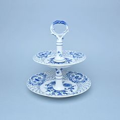 2-compartment dish perforated, 18 + 24 cm, Original Blue Onion Pattern
