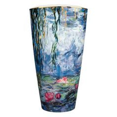 Vase Claude Monet - Waterlilies with Willow, 27,5 / 20 / 50 cm, Porcelain, C. Monet, Goebel