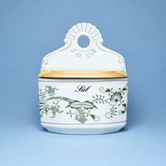 Wall dose with sign "Sůl" 0,70 l, Original Green Onion pattern