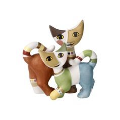 Cats Mio e Bea 7,50 / 4 / 7,5 cm, biscuit porcelaine, Rosina Wachtmeister, Goebel
