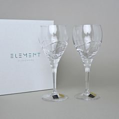 Wave - Set of 2 Wine Glasses 250 ml, Glassworks Jihlava Bohemia 1845, ELEMENT