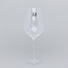 Graffiti Red Wine Glass, 450 ml, FMF Bohemia, Bohemia Crystalite