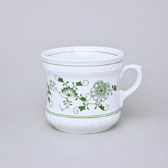Hrnek Perlový velký 370 ml, zelený cibulák, Český porcelán a.s. (2.j.)