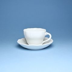 Šálek a podšálek A/1 plus A/1 0,12 l / 13 cm na malé kavčo, bílý porcelán, Český porcelán a.s.