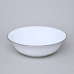Mísa hluboká 23 cm, Jana (Angelika) černá linka, Thun 1794, karlovarský porcelán