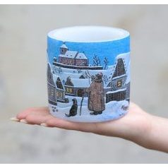 Průsvitka z vosku s ilustrací Josefa Lady "Ponocný", Glassor