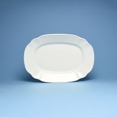 Flat Square Dish 24 cm, White Porcelain, Cesky porcelan a.