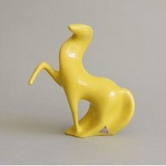 Hřebec pravý 15,5 x 5 x 16 cm, Žlutá, Porcelánové figurky Duchcov