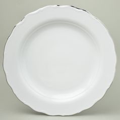 Dish round flat 31 cm, HC002 platinum, Elizabeth