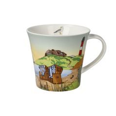 Hrnek 0,35 l Sylt 13 / 10,5 / 9,5 cm, jemný kostní porcelán, Severský domov, Goebel