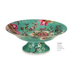 Bowl footed 35 x 15 cm, Lamart Fleurs