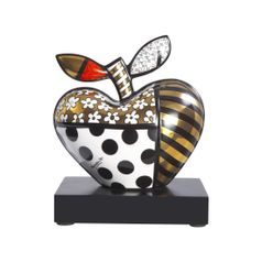 Figurka Golden Big Apple, 14 / 11 / 18 cm, porcelán, R. Britto, Goebel