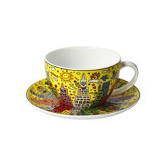 Cup 250 ml and saucer 15 cm, My New York City Sunset, fine bone china, James Rizzi, Goebel