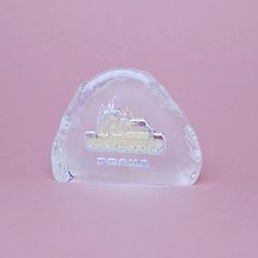 Paperweight/plaque PRAGUE, decor no. 5 - Prague Castle, Janov Glassworks