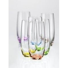 Club 350 ml Rainbow - set of six coloured glasses, Crystalex