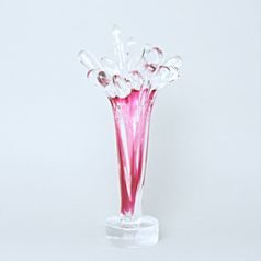 Váza výstřih 29 cm růžová, Pačinek GLASS