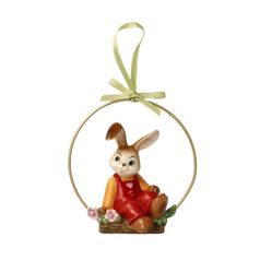 Velikonoční visící ozdoba s zajíčkem 8 / 3 / 8 cm, kamenina, Goebel
