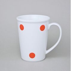 Hrnek Erin 12 cm 420 ml, ČERVENÉ PUNTÍKY, Český porcelán a.s.