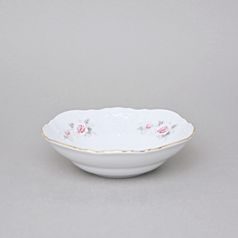 Zlatá linka: Miska 16 cm, Thun 1794, karlovarský porcelán, BERNADOTTE růžičky