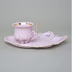Cup and saucer TV, Lenka 247p, Rose China Chodov