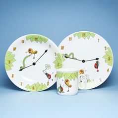 Children's set Clock, 3 pcs., Thun 1794 Carlsbad porcelain