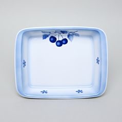 Baking bowl 26 cm, Thun 1794 Carlsbad porcelain, BLUE CHERRY