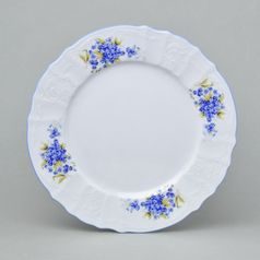 Plate dining 27 cm, Thun 1794 Carlsbad porcelain, BERNADOTTE Forget-me-not-flower