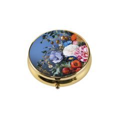 Pillbox Summer Flowers 5 / 5 / 1.5cm, metal, Jan Davidsz de Heem, Goebel