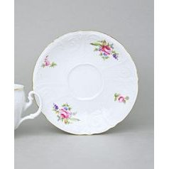 Saucer coffee 14 cm, Thun 1794 Carlsbad Porcelain, BERNADOTTE Meissen Rose