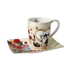 Mug La storia di Serafino 11 cm / 0,4 l, fine bone china, Cats Goebel R.  Wachtmeister - Goebel - Mugs, cups, glasses - Cats Goebel R. Wachtmeister,  by Manufacturers or popular