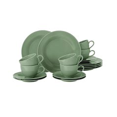 Beat grey-green: Coffee set 18 pcs., Seltmann porcelain